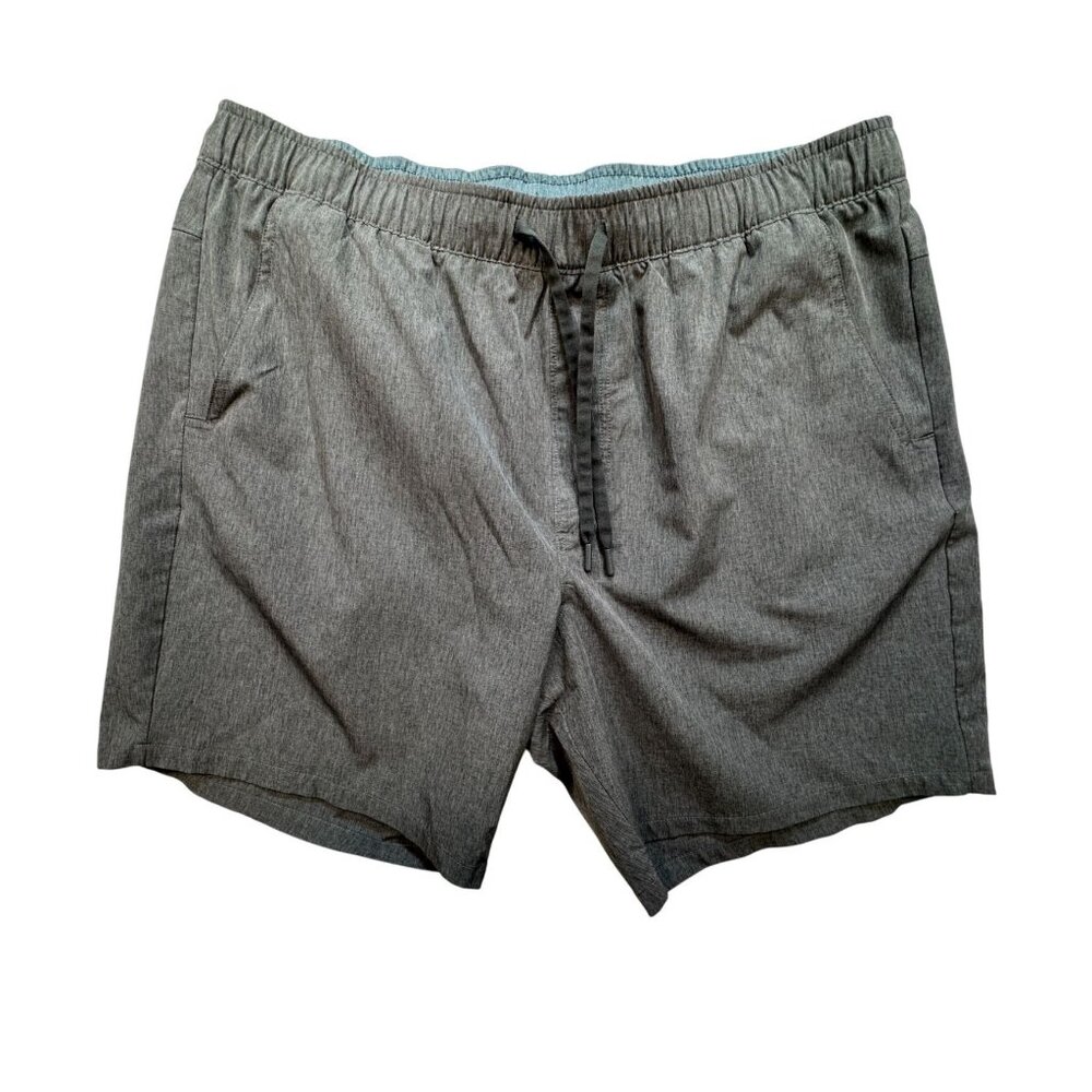 Eddie Bauer Mens Activewear Sweat Shorts Size XXL Gray Drawstring Pockets Casual
